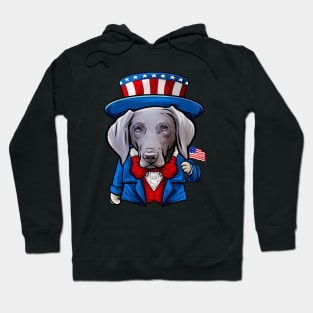 Fourth of July Weimaraner Hoodie